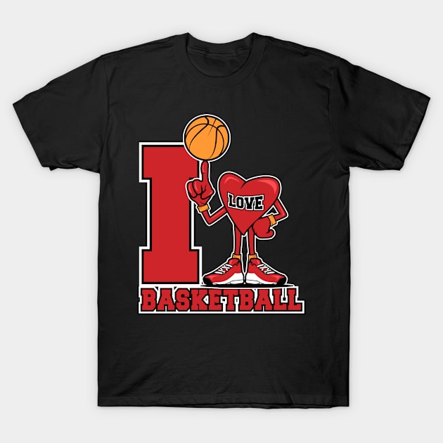 I Love Basketball T-Shirt by saigon199x